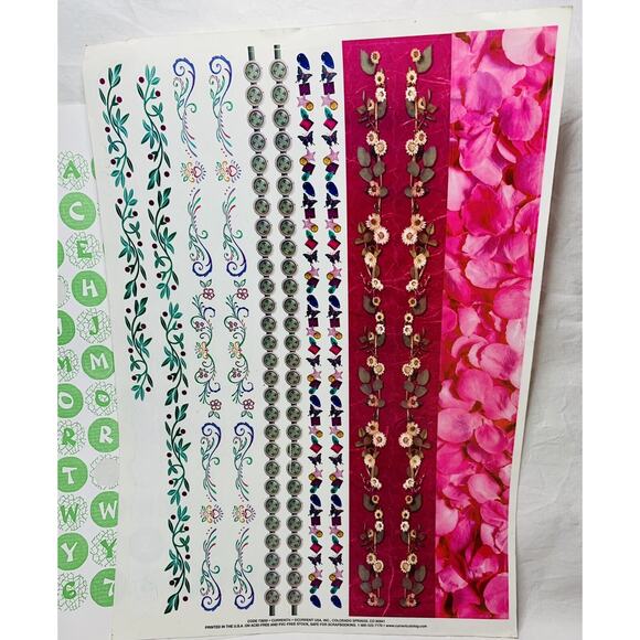 Sticker Lot Mixed Floral Border Heart Alphabet Quilt Scrapbooking Stickers - Picture 5 of 8